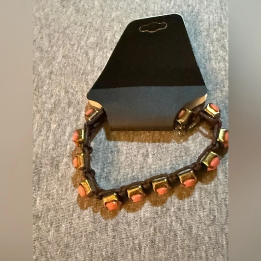 Gold and Pink Women's Bracelet